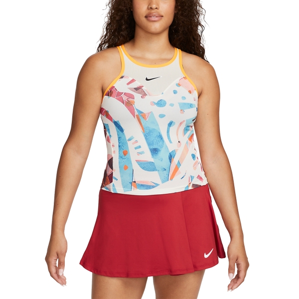Top de Tenis Mujer Nike Court DriFIT Slam Logo Top  Coconut Milk/Sundial/Black DX5370113