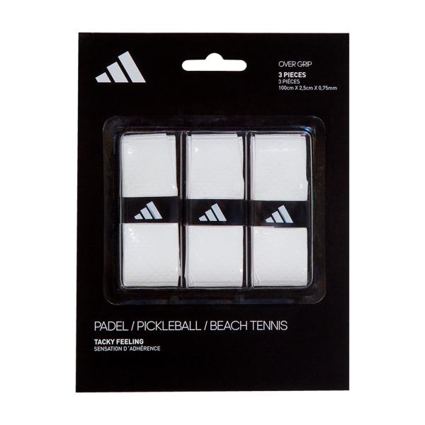 Padel Accessories Adidas Tacky Feeling x 3 Overgrip  White AC2BA1WH
