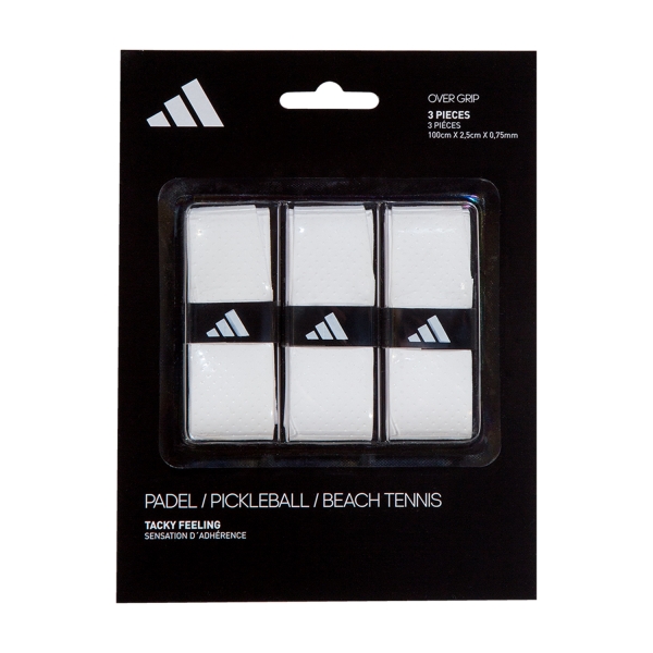 Accesorios Padel Adidas Tacky Feeling x 3 Sobregrip  White AC2BA1WH