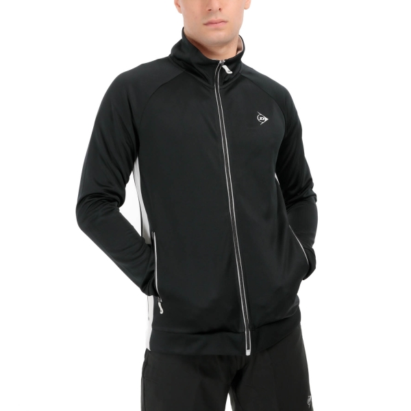 Chaquetas Tenis Hombre Dunlop Club Knitted Chaqueta  Black/White 880175