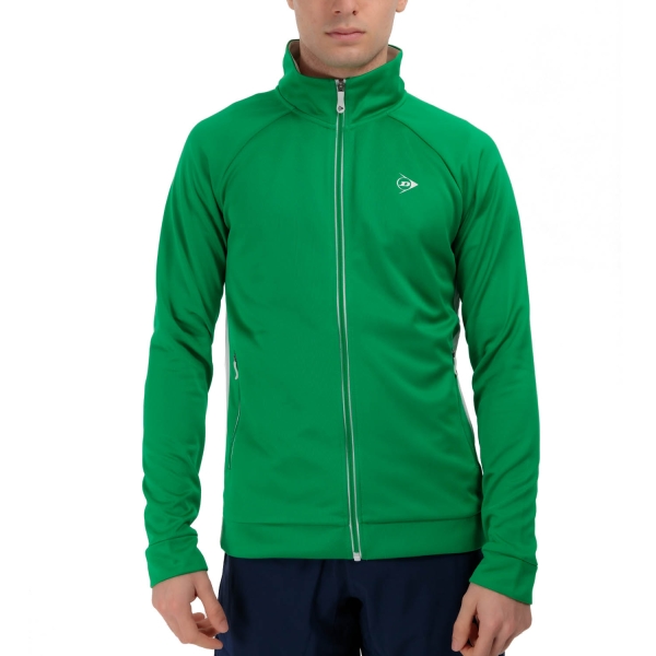 Men's Tennis Jackets Dunlop Club Knitted Jacket  Green/White 880176