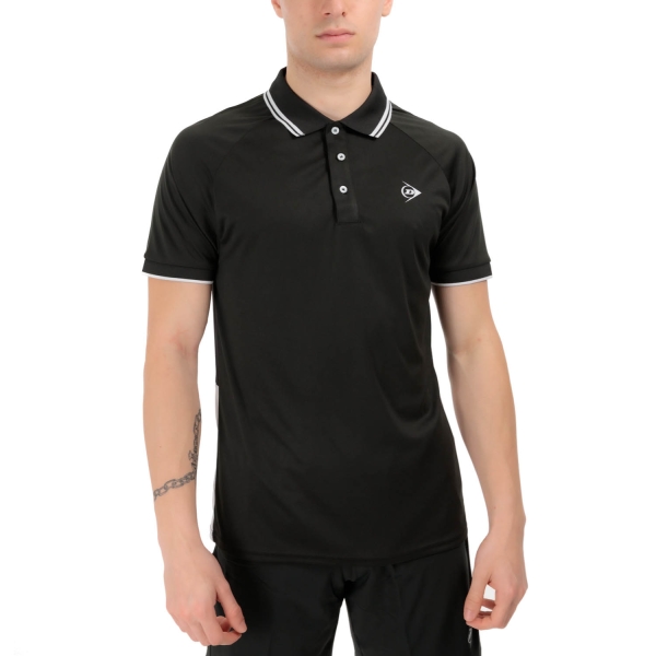 Polo Tennis Uomo Dunlop Club Polo  Black/White 880169