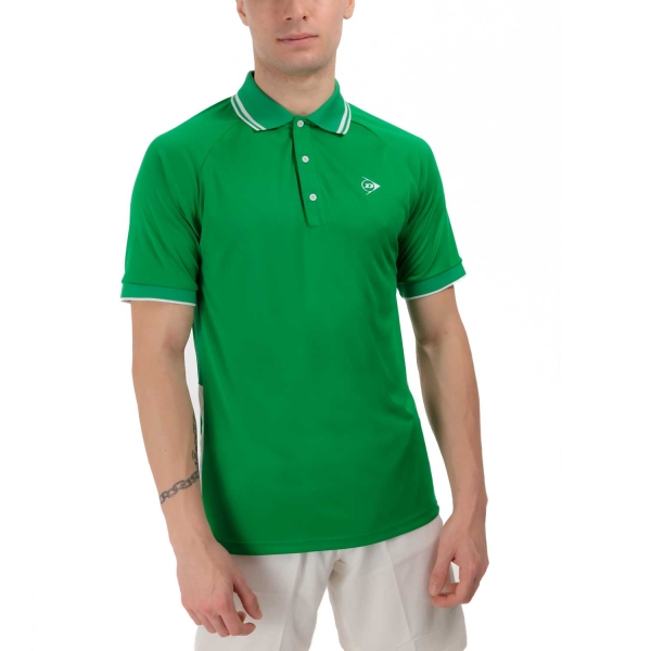 Men's Tennis Polo Dunlop Club Polo  Green/White 880170