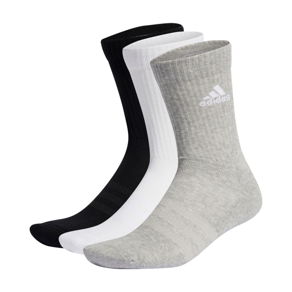 Tennis Socks adidas Cushioned x 3 Socks  Medium Grey Heather/White/Black IC1311
