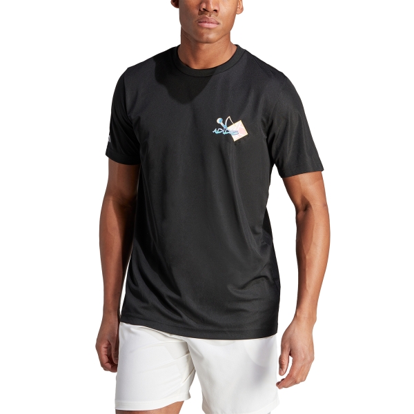 adidas Performance Camiseta de Tenis Hombre - Black