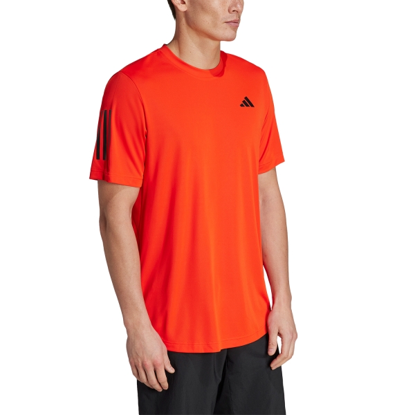 Maglietta Tennis Uomo adidas adidas Club 3 Stripes TShirt  Bold Orange  Bold Orange IJ4883