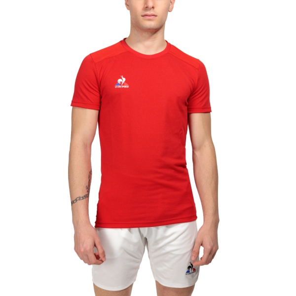 Camisetas de Tenis Hombre Le Coq Sportif Performance Camiseta  Pur Rouge 2320136