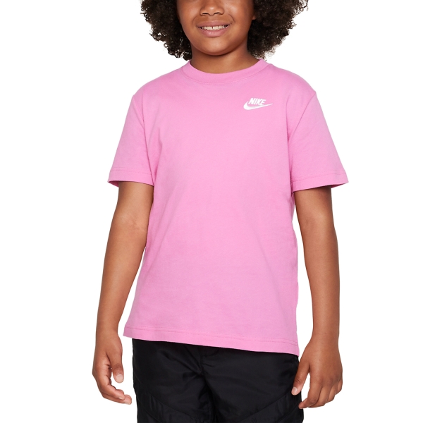Top e Maglie Girl Nike Nike Club Camiseta Nina  Playful Pink  Playful Pink FD0927620
