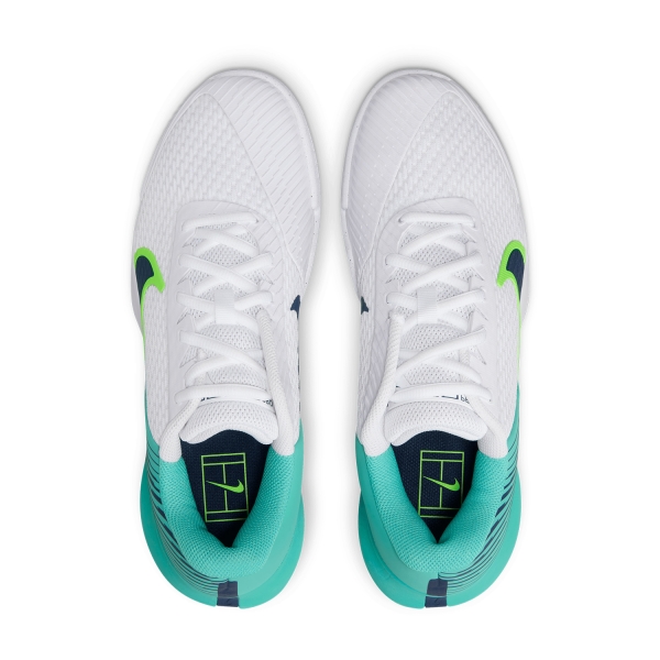 Nike Court Air Zoom Vapor Pro 2 HC - White/Midnight Navy/Green Strike