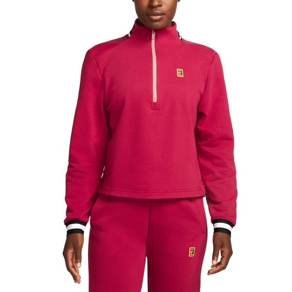 Nike Court Dri FIT Heritage Women s Tennis Hoodie Noble Red Red