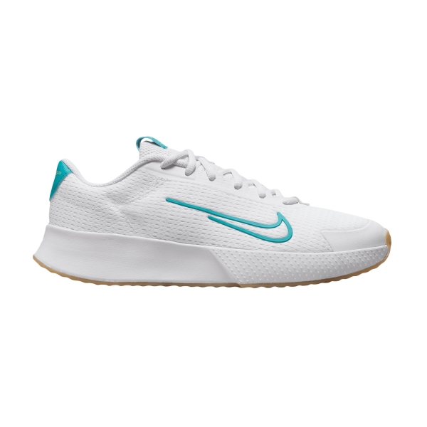 Women`s Tennis Shoes Nike Court Vapor Lite 2 HC  White/Teal Nebula/Lime Blast DV2019103