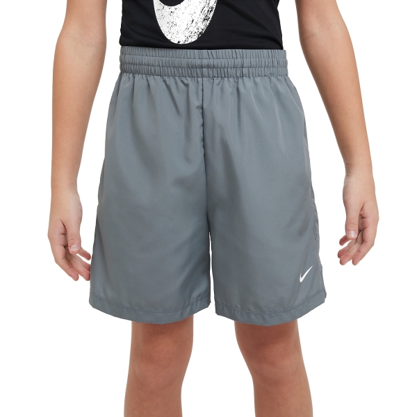 Pantalones Cortos  y Pantalones Boy Nike DriFIT Icon 6in Shorts Nino  Smoke Grey/White DX5382084