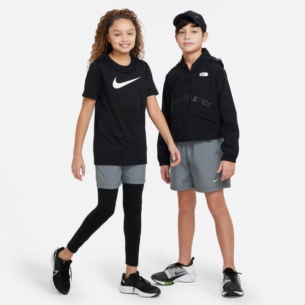 Nike Dri-FIT Icon 6in Pantaloncini Bambino - Smoke Grey/White