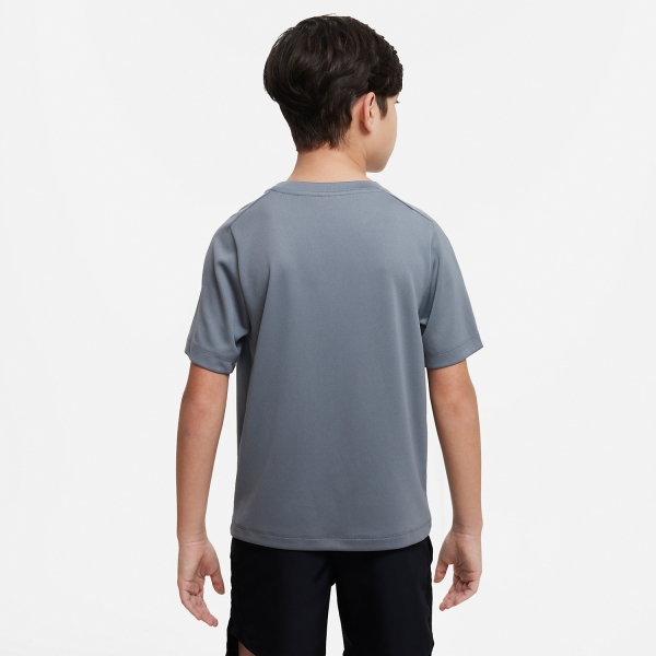 Nike Dri-FIT Icon T-Shirt Boy - Smoke Grey/White