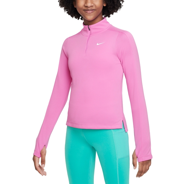 Top e Maglie Girl Nike DriFIT Maglia Bambina  Playful Pink/White FD2853675