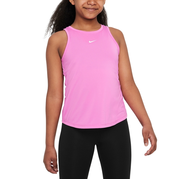 Top e Maglie Girl Nike Nike DriFIT One Tank Girl  Playful Pink/White  Playful Pink/White DH6599675