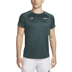 Nike Rafa Challenger T-Shirt - Deep Jungle/Fireberry/White