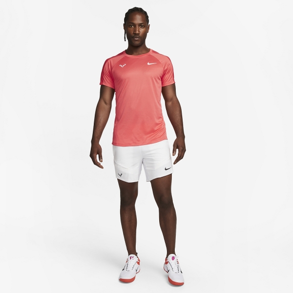 Nike Rafa Challenger Men's Tennis T-Shirt - Ember Glow/Jade Ice