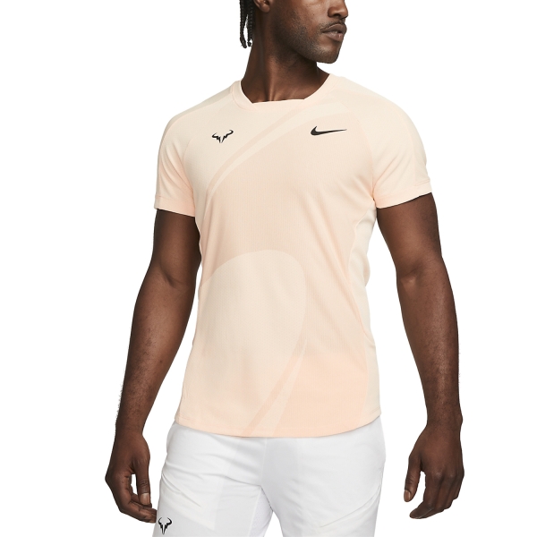 Maglietta Tennis Uomo Nike Nike Rafa DriFIT ADV Camiseta  Ice Peach/Black  Ice Peach/Black DV2877801