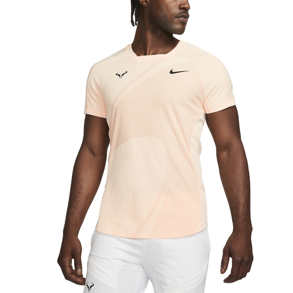 Maglietta Tennis Uomo Nike Nike Rafa DriFIT ADV TShirt  Ice Peach/Black  Ice Peach/Black DV2877801