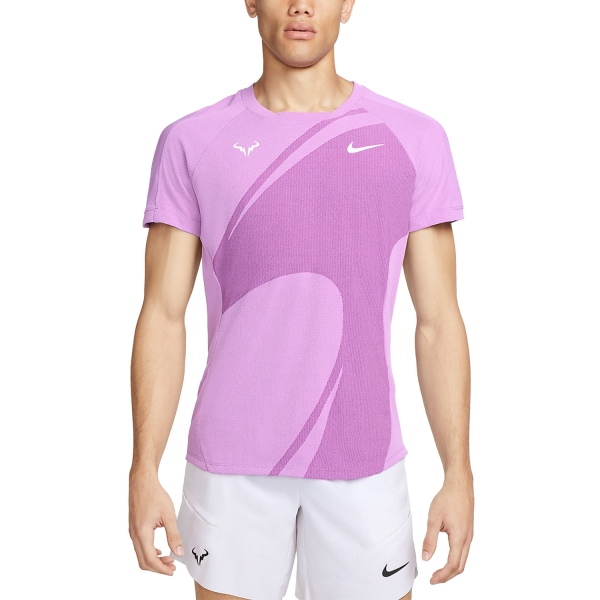 Maglietta Tennis Uomo Nike Nike Rafa DriFIT ADV Camiseta  Rush Fuchsia/White  Rush Fuchsia/White DV2877532