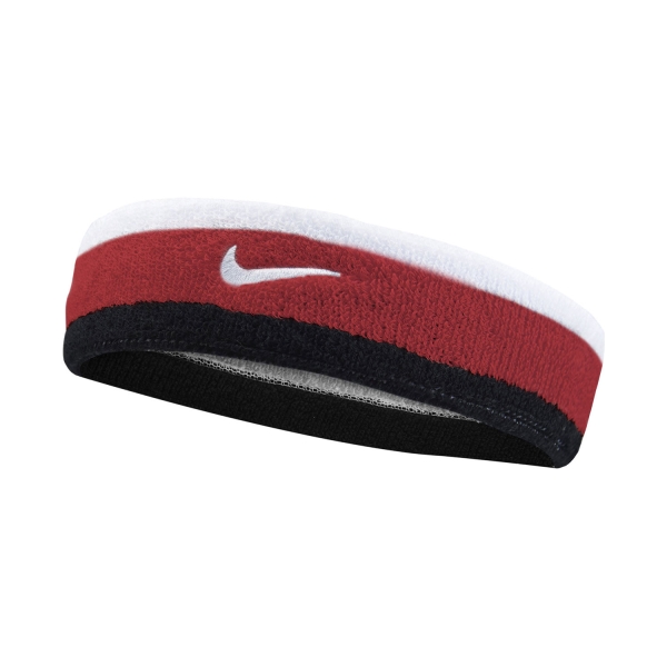 Tennis Headbands Nike Swoosh Headband  White/University Red/Black N.000.1544.118.OS