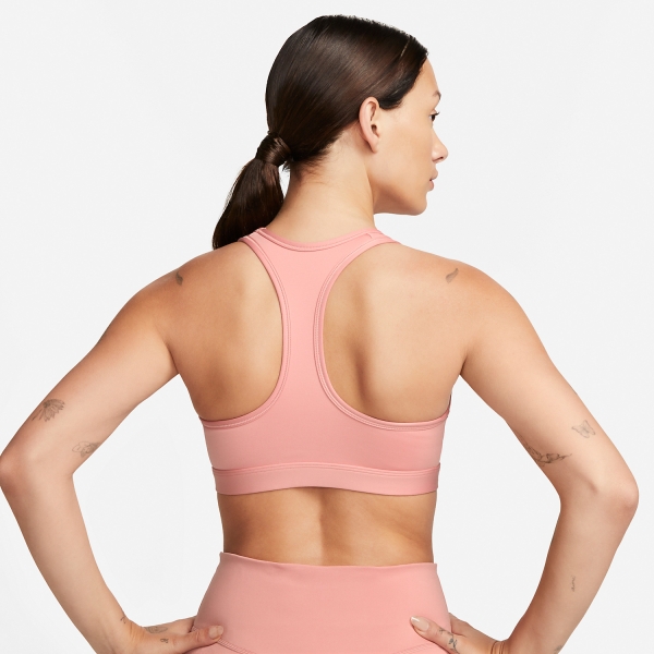 Nike Swoosh Sports Bra - Red Stardust/White