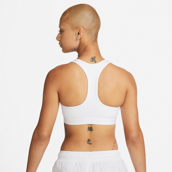 Nike Swoosh Women's Training Sports Bra - White/Stone Mauve