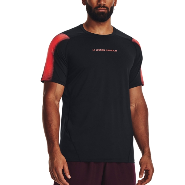 Maglietta Tennis Uomo Under Armour Under Armour HeatGear Armour TShirt  Black/Beta  Black/Beta 13771600003