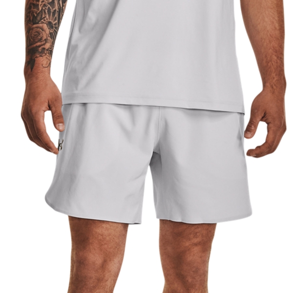 Pantalones Cortos Tenis Hombre Under Armour Peak Woven 6in Shorts  Halo Gray/Black 13767820014