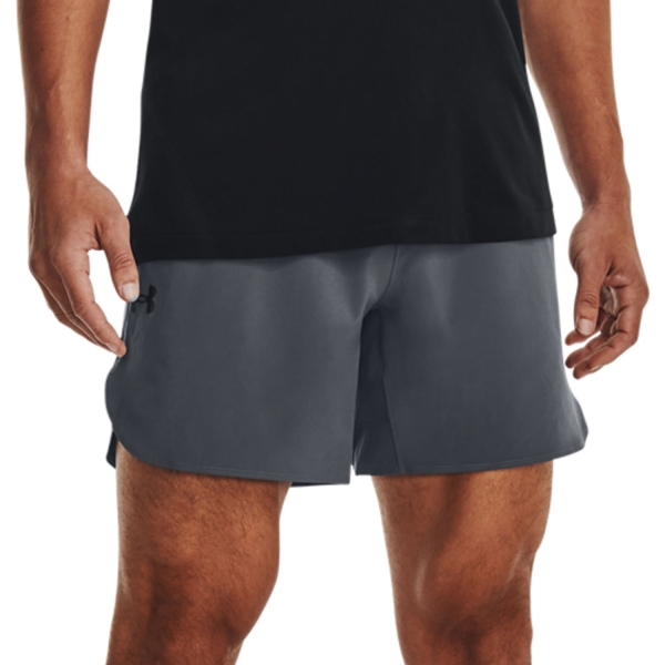 Pantalones Cortos Tenis Hombre Under Armour Peak Woven 6in Shorts  Pitch Gray/Black 13767820012