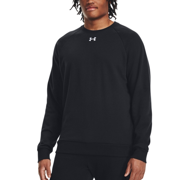 Men's Tennis Shirts and Hoodies Under Armour Rival Fleece Crew Hoodie  Black/White 13797550001