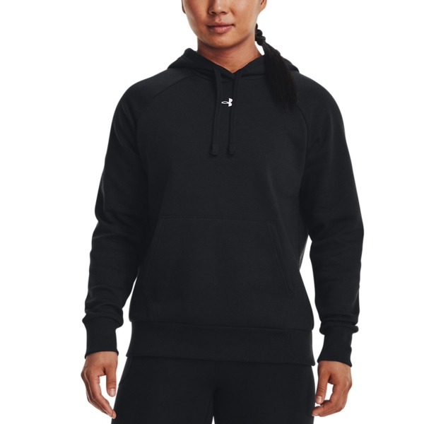Women's Tennis Shirts and Hoodies Under Armour Rival Fleece Hoodie  Black/White 13795000001