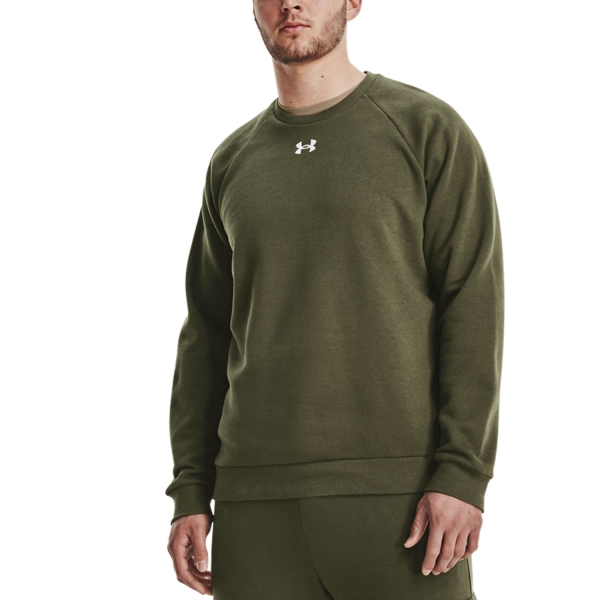 Under Armour Rival Fleece Crew Men's Tennis Hoodie Marine Od Green