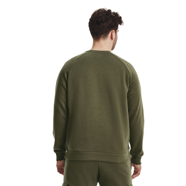 Under Armour Rival Fleece Crew Felpa - Marine Od Green/Black