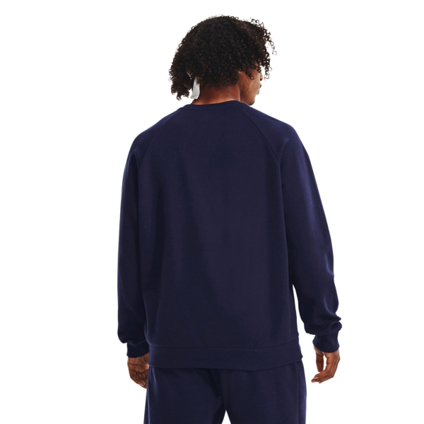 Under Armour Rival Fleece Crew Felpa - Midnight Navy/Mod Gray