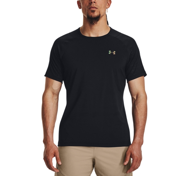 Maglietta Tennis Uomo Under Armour Under Armour Rush Emboss Camiseta  Black  Black 13767900002