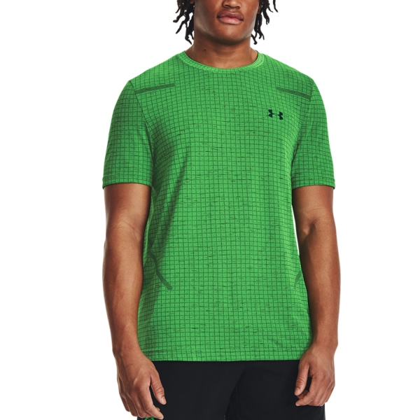 Maglietta Tennis Uomo Under Armour Under Armour Seamless Grid Camiseta  Green Screen  Green Screen 13769210316