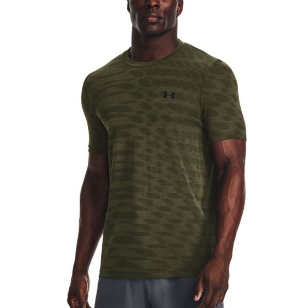 Men's Tennis Shirts Under Armour Seamless Novelty TShirt  Marine Od Green/Black 13792810390