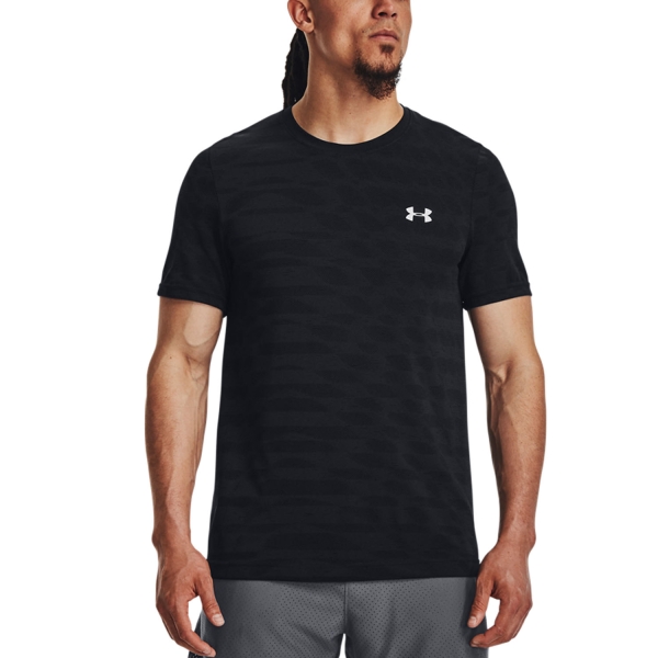 Maglietta Tennis Uomo Under Armour Seamless Novelty Maglietta  Black/Mod Gray 13792810001