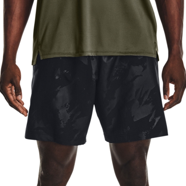 Pantaloncini Tennis Uomo Under Armour Under Armour Woven Emboss 8in Shorts  Black/Gray  Black/Gray 13771370002
