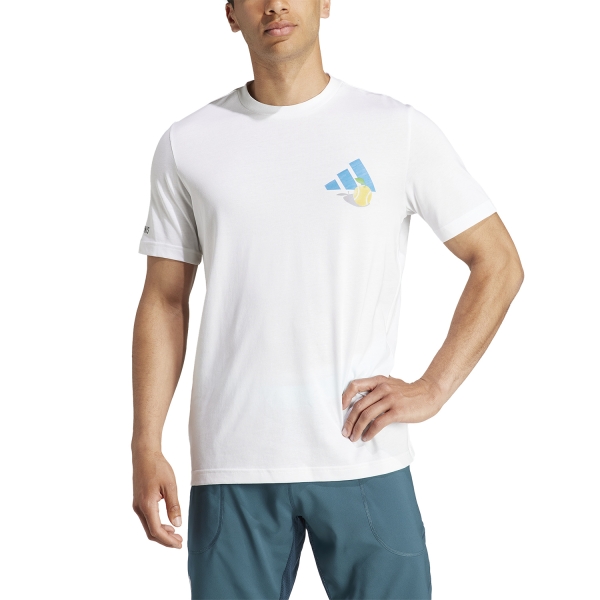 Maglietta Tennis Uomo adidas adidas AEROREADY Pro NY Camiseta  White  White II5923