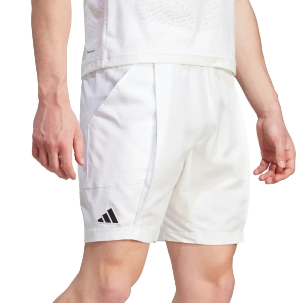 Pantaloncini Tennis Uomo adidas adidas Pro 9in Shorts  White  White IA7097