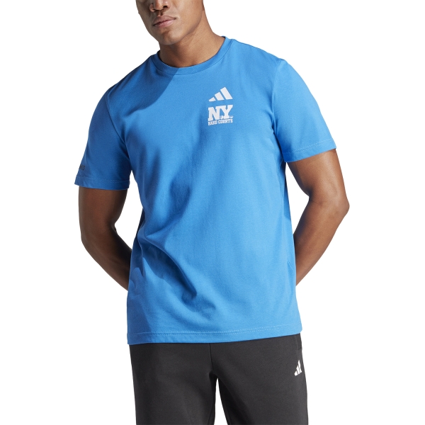 Maglietta Tennis Uomo adidas adidas NY AEROREADY Camiseta  Bright Royal  Bright Royal II5898
