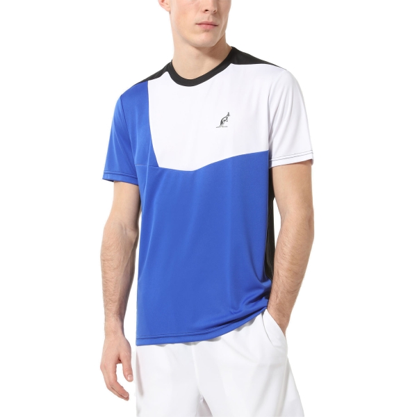 Maglietta Tennis Uomo Australian Australian Ace Color Block TShirt  Fiordaliso  Fiordaliso TEUTS0059600