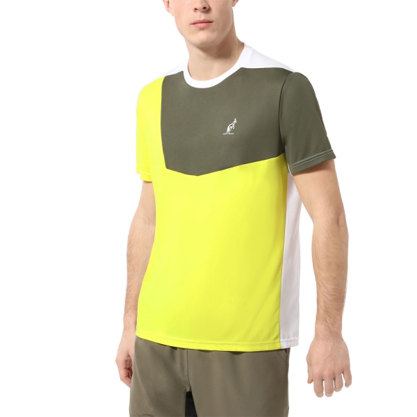 Maglietta Tennis Uomo Australian Australian Ace Color Block TShirt  Giallo Vivo  Giallo Vivo TEUTS00591086