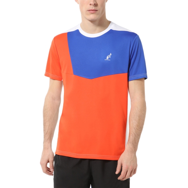 Maglietta Tennis Uomo Australian Australian Ace Color Block Camiseta  Lava  Lava TEUTS0059149
