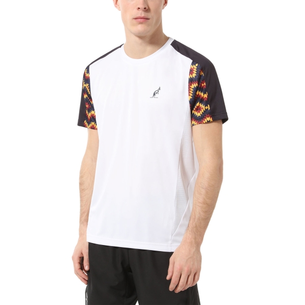 Maglietta Tennis Uomo Australian Australian Ethno Ace TShirt  Bianco  Bianco TEUTS0056002