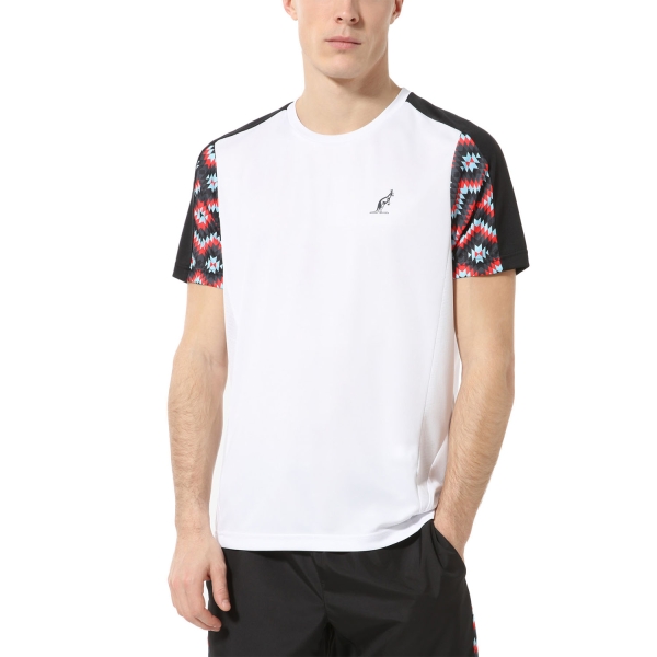 Maglietta Tennis Uomo Australian Ethno Ace Maglietta  Bianco TEUTS0056002A