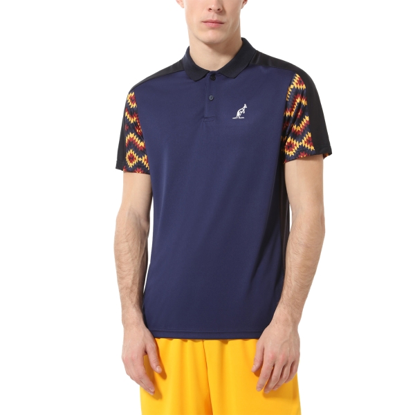 Polo Tennis Uomo Australian Australian Ethno Ace Polo  Blu Cosmo  Blu Cosmo TEUPO0024842